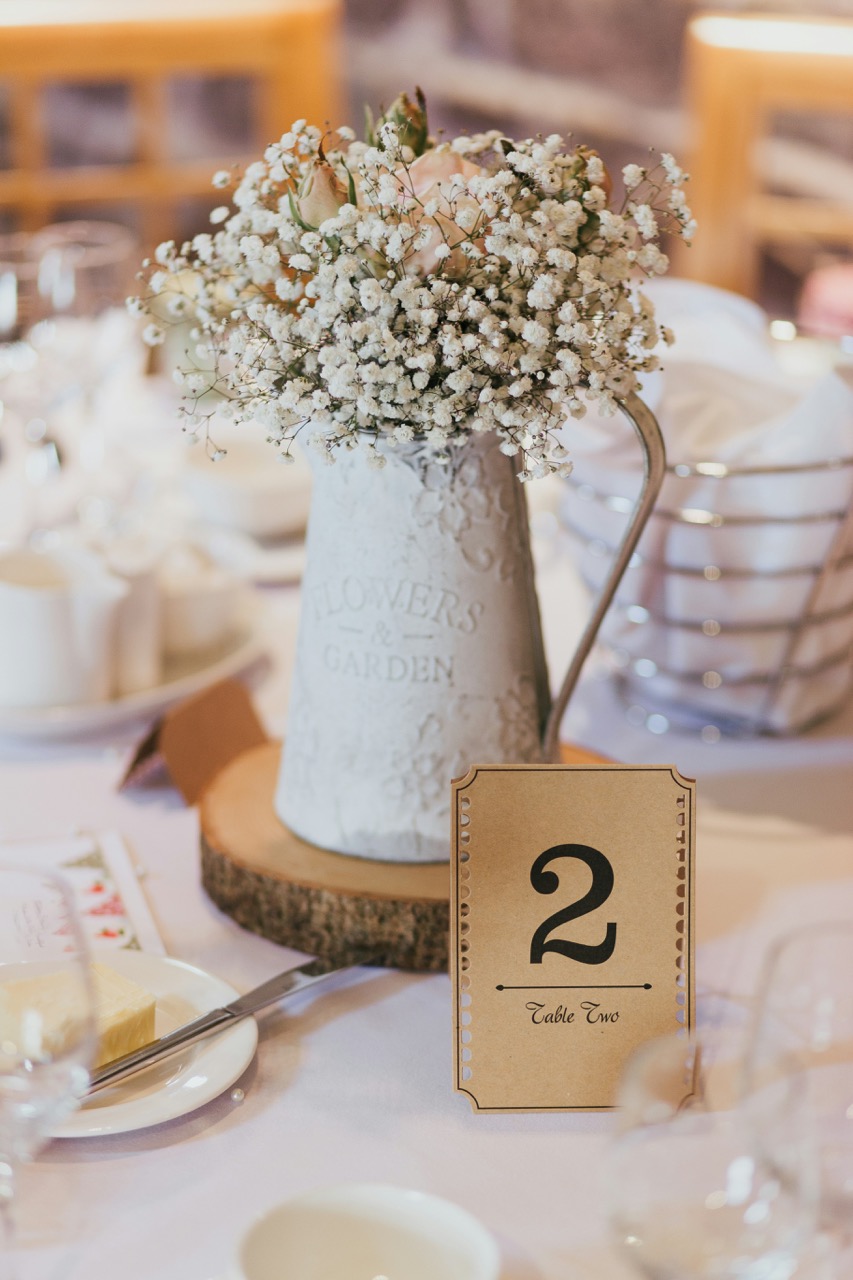 country wedding table setting