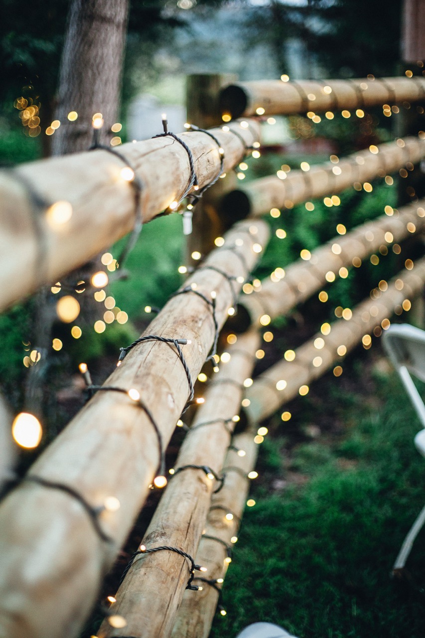outdoor fairy tale wedding lights