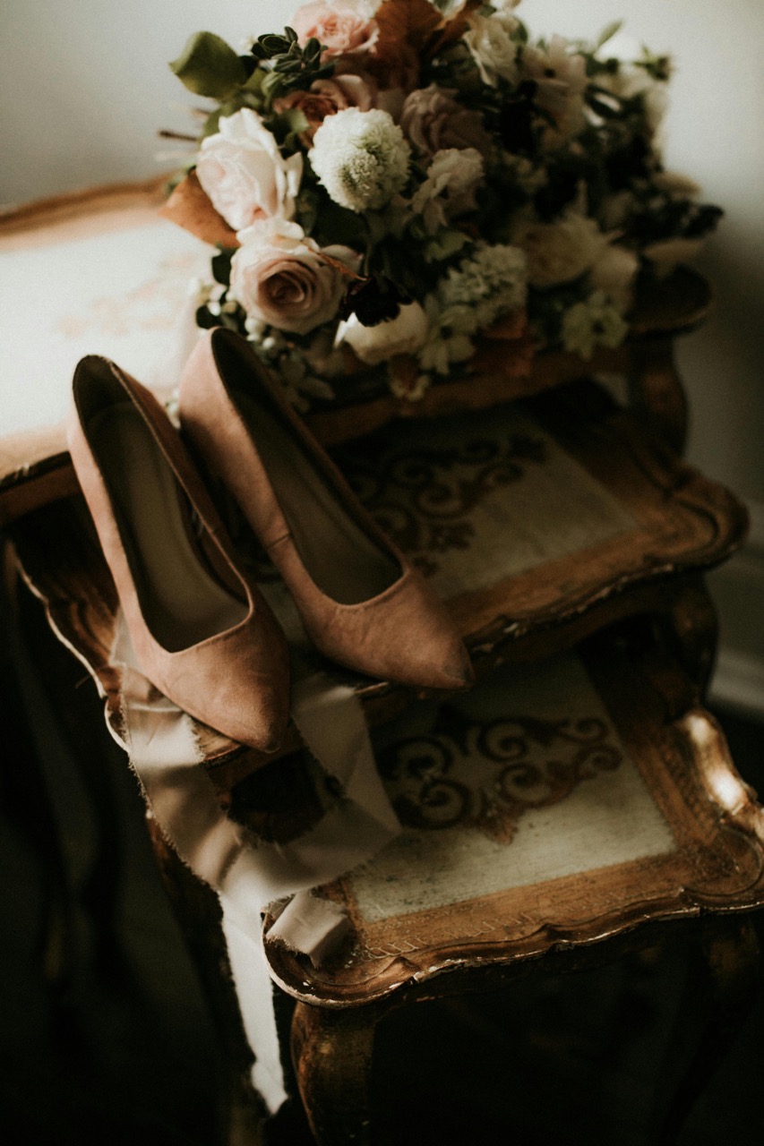 vintage bride's heels