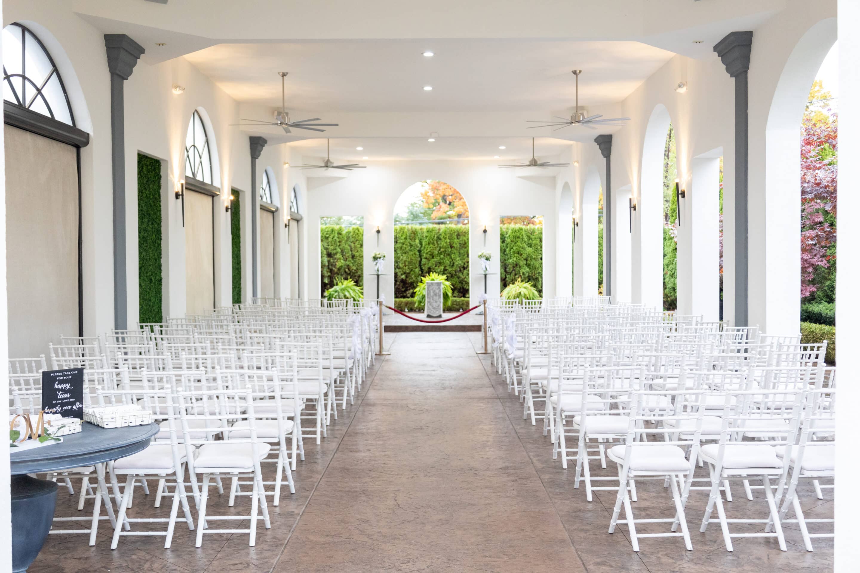 Crystal Gardens Event Center in Howell, Michigan. A wedding venue that offers exterior and interior guest experiences