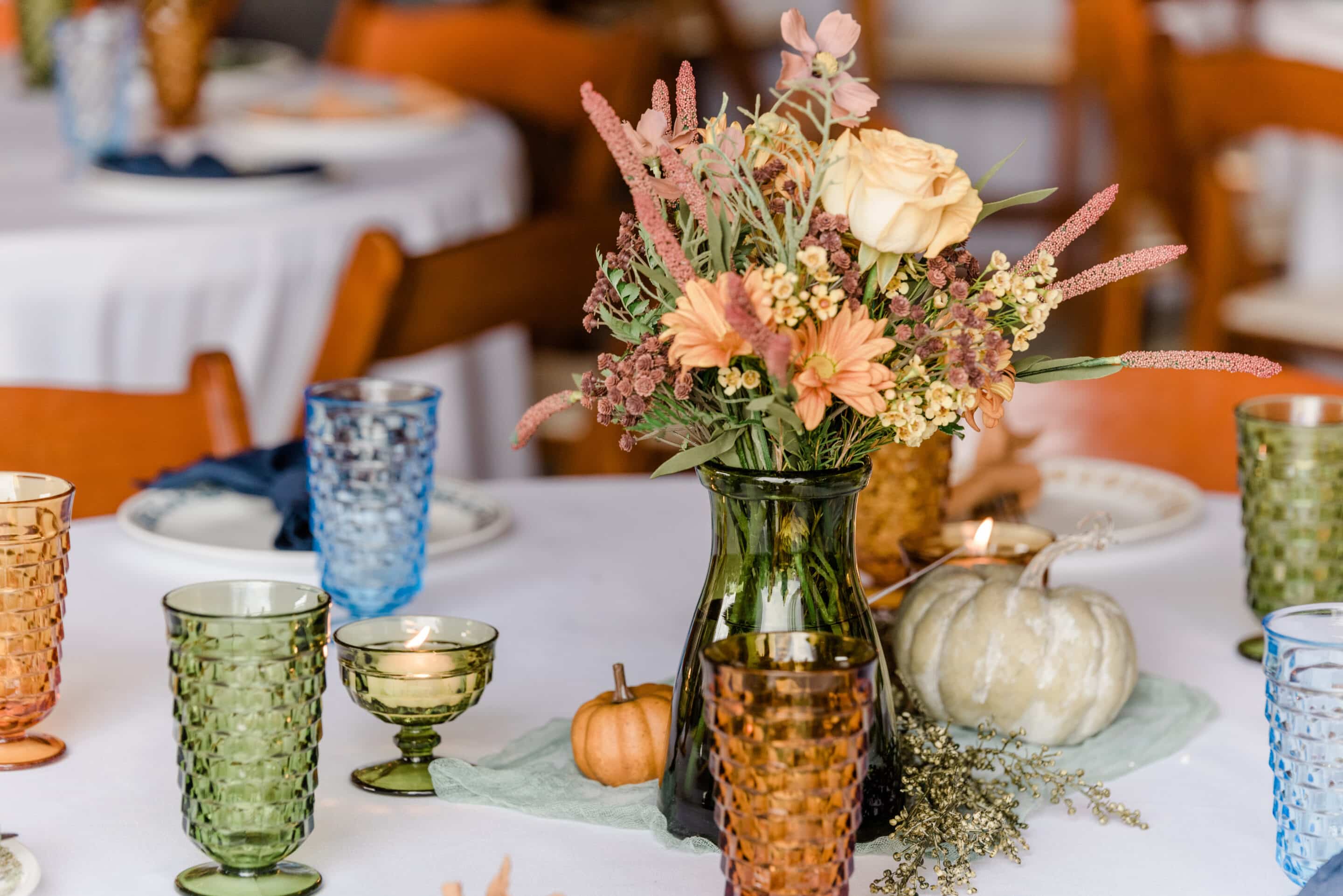 Beautiful Fall Wedding Table Setting